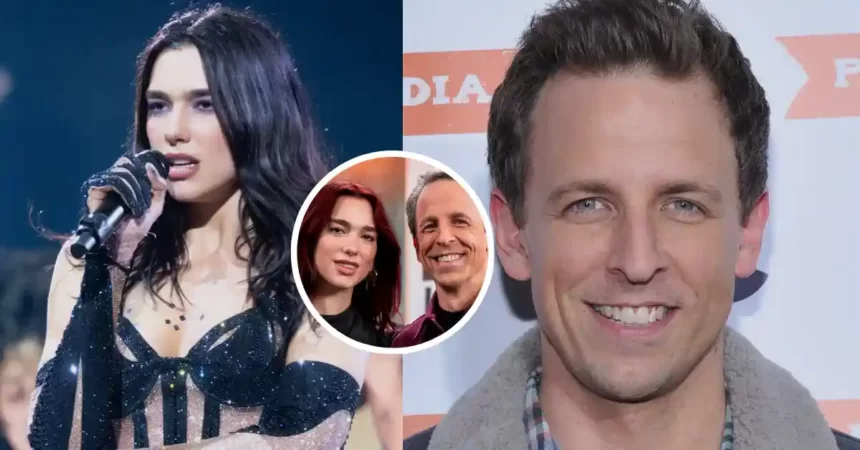 Dua Lipa and Seth Meyers